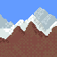Pixel art of a Mountain.